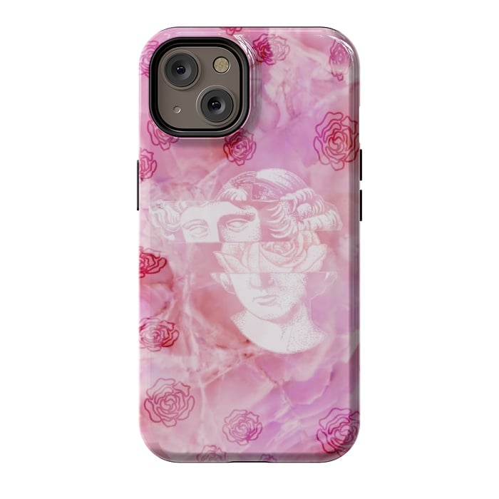iPhone 14 StrongFit Pink marble aesthetic by CAS