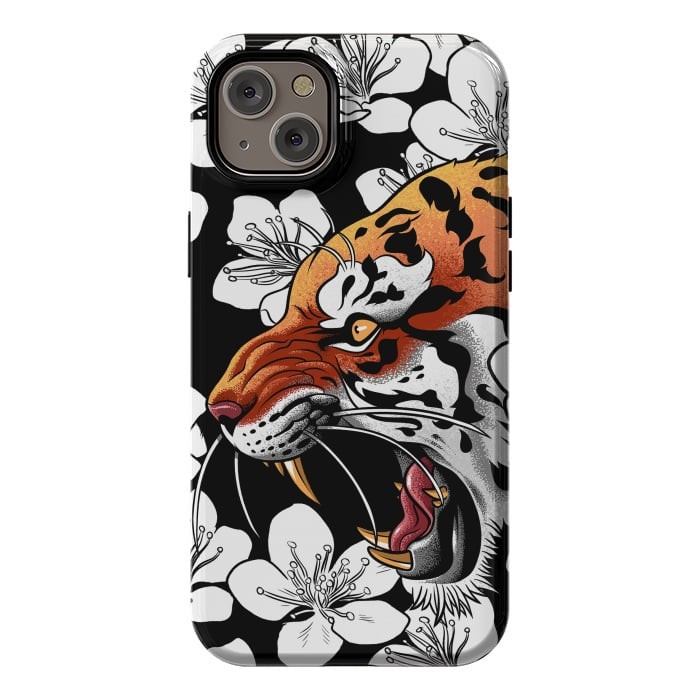 iPhone 14 Plus StrongFit Flowers Tiger by Alberto