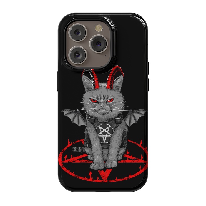 iPhone 14 Pro StrongFit demon cat by Alberto