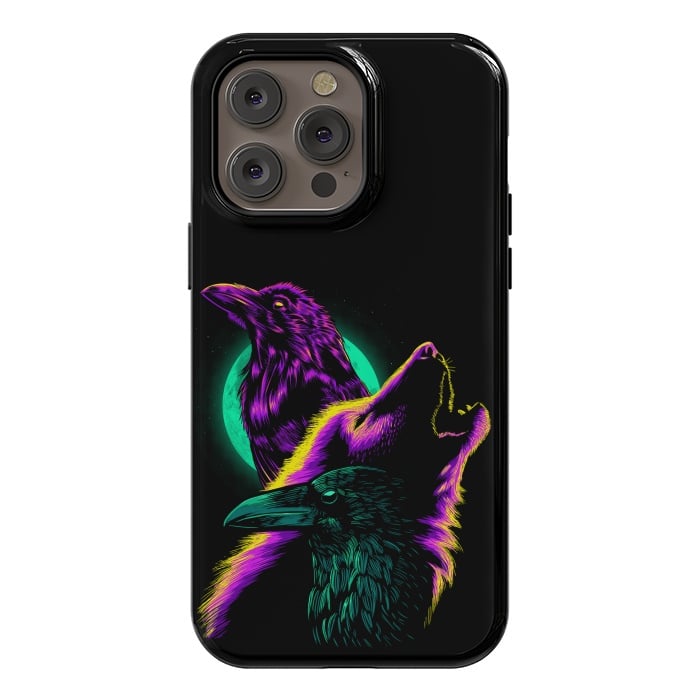 iPhone 14 Pro max StrongFit Raven and wolf by Alberto