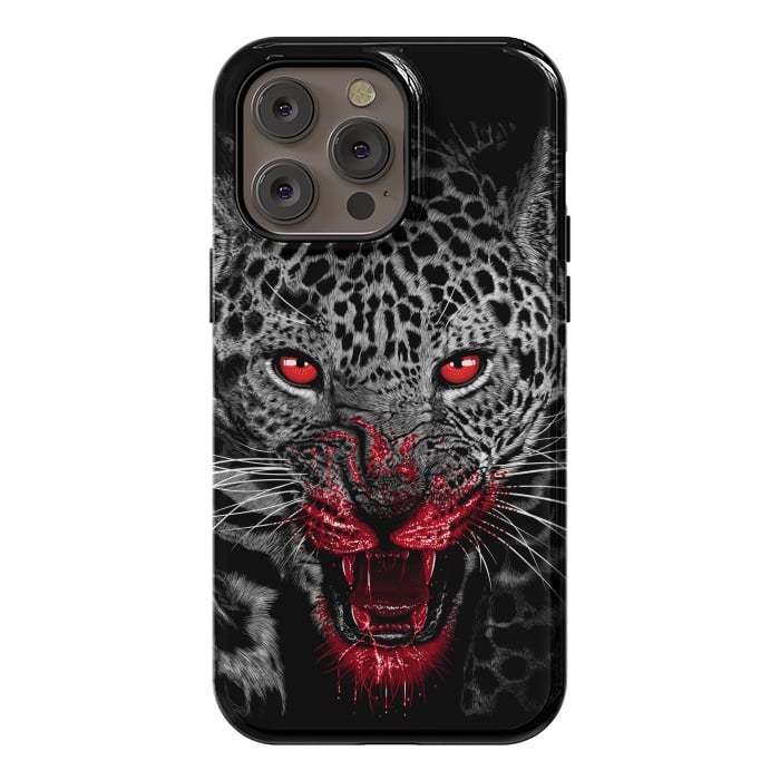 iPhone 14 Pro max StrongFit Blood Leopard by Alberto