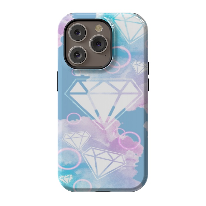 iPhone 14 Pro StrongFit Aesthetic Diamond Clouds by CAS