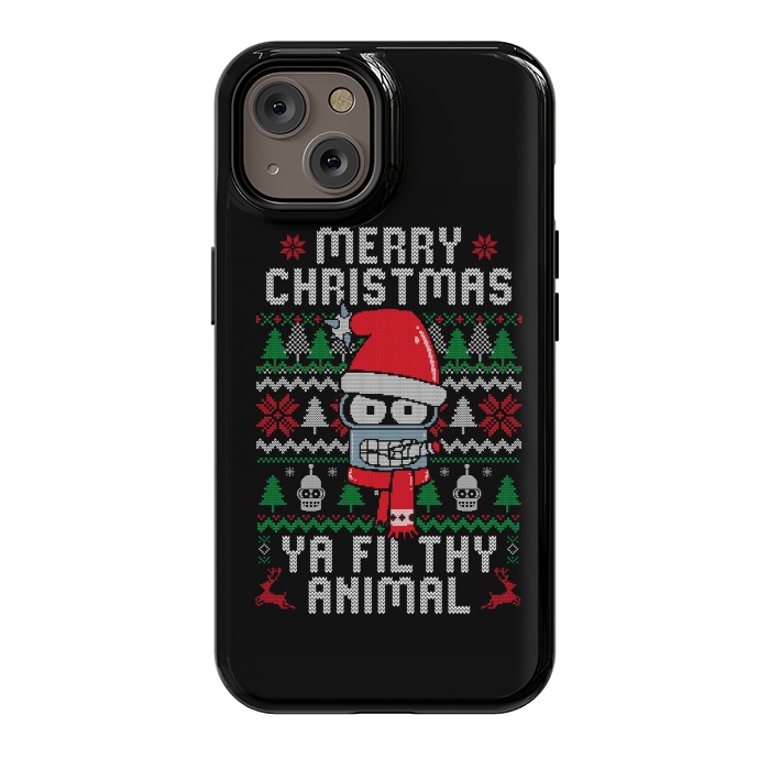 iPhone 14 StrongFit Merry Christmas Ya Filthy Animal by eduely