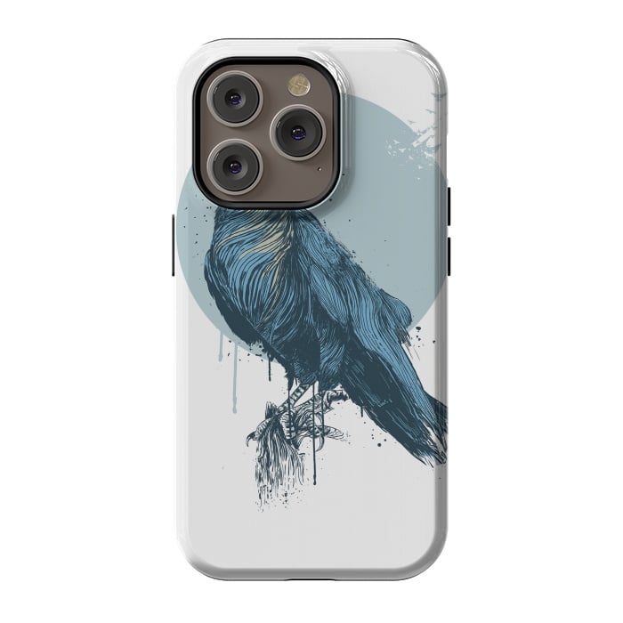 iPhone 14 Pro StrongFit Blue crow by Balazs Solti