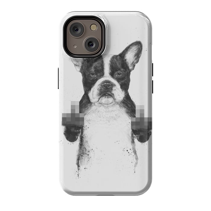 iPhone 14 StrongFit Censored dog by Balazs Solti