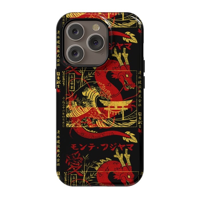 iPhone 14 Pro StrongFit Red chinese dragon gold by Alberto