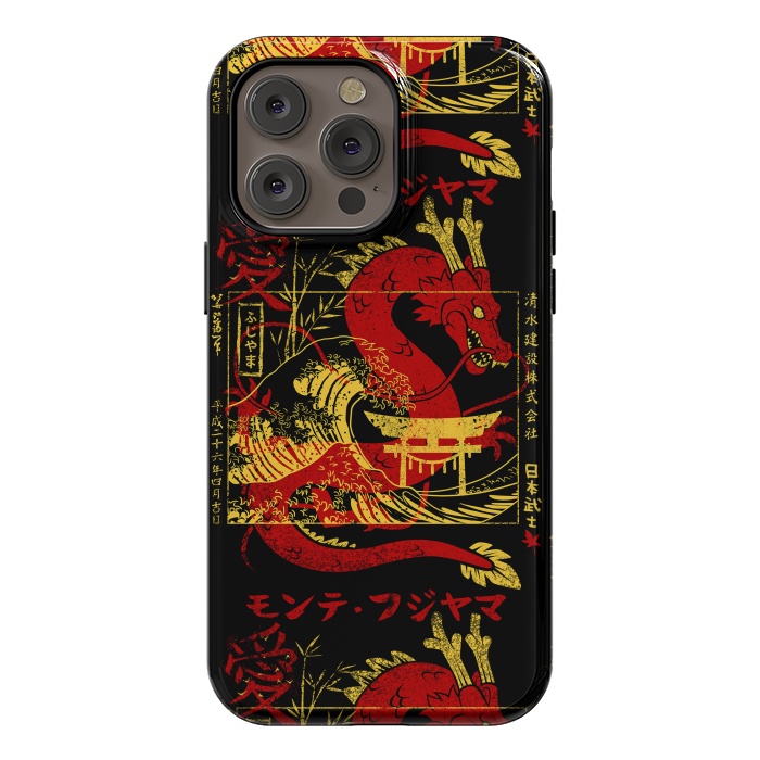 iPhone 14 Pro max StrongFit Red chinese dragon gold by Alberto