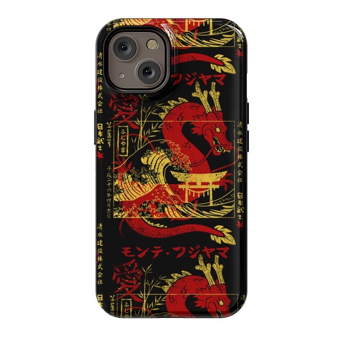iPhone 14 StrongFit Red chinese dragon gold by Alberto