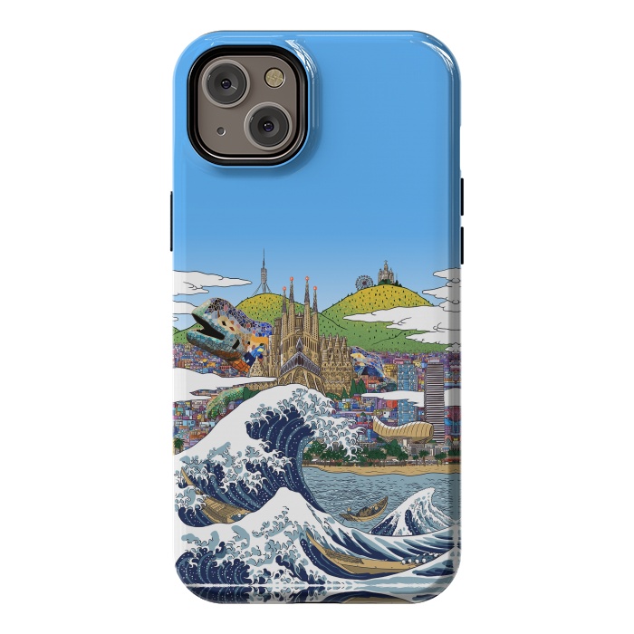 iPhone 14 Plus StrongFit The great wave in Barcelona by Alberto