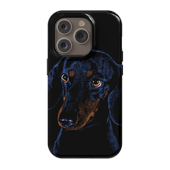 iPhone 14 Pro StrongFit Dachshund puppies dog by Alberto