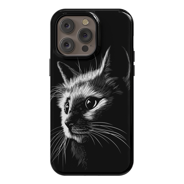 iPhone 14 Pro max StrongFit Cat in the shadows by Alberto