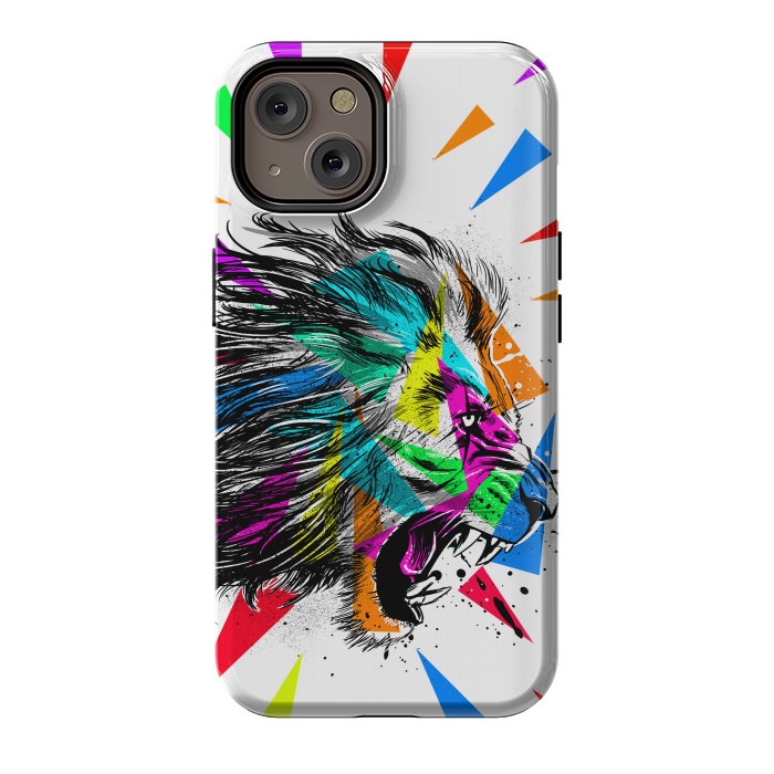 iPhone 14 StrongFit Sketch lion triangle by Alberto