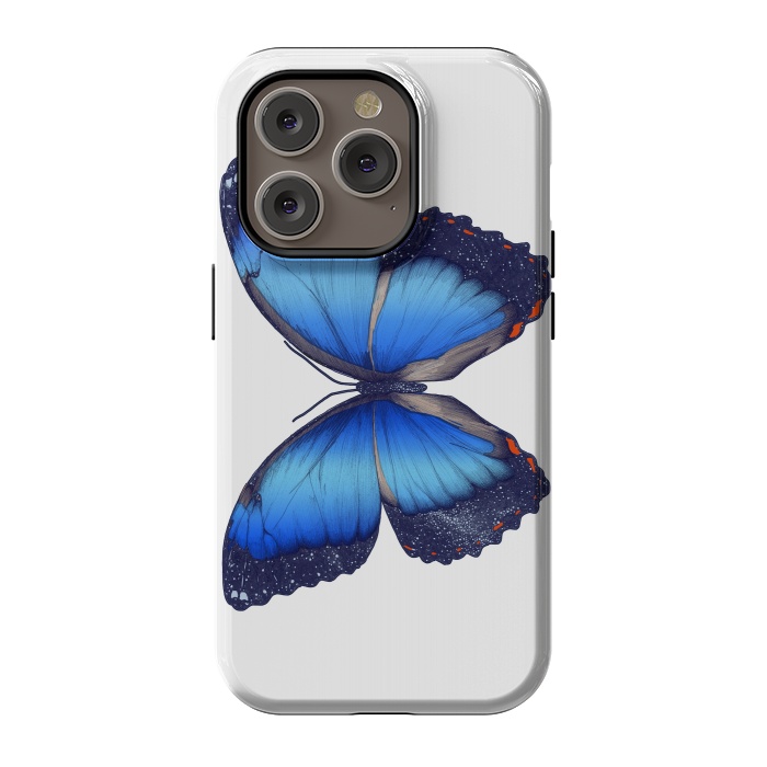 iPhone 14 Pro StrongFit Cosmic Blue Butterfly by ECMazur 