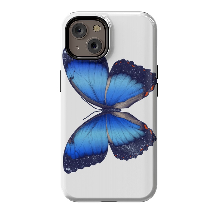 iPhone 14 StrongFit Cosmic Blue Butterfly by ECMazur 