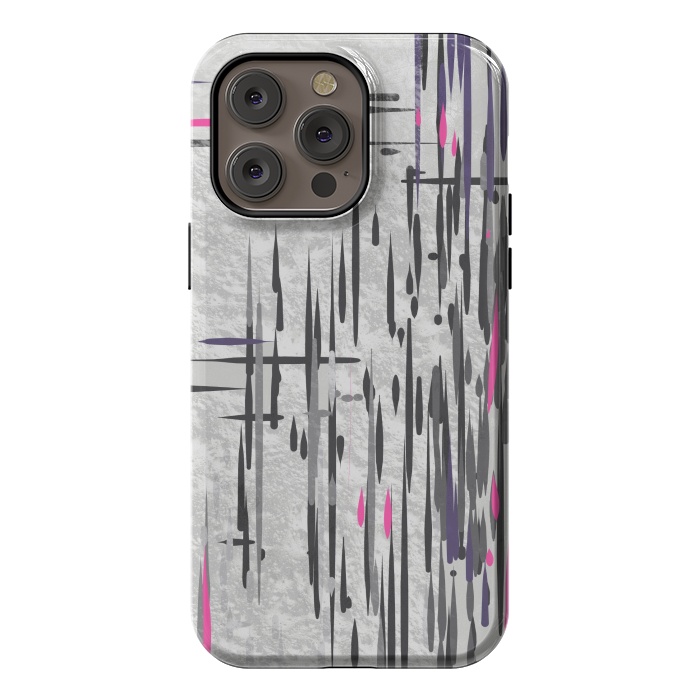 iPhone 14 Pro max StrongFit Abstract pink and grey highlights  by Josie