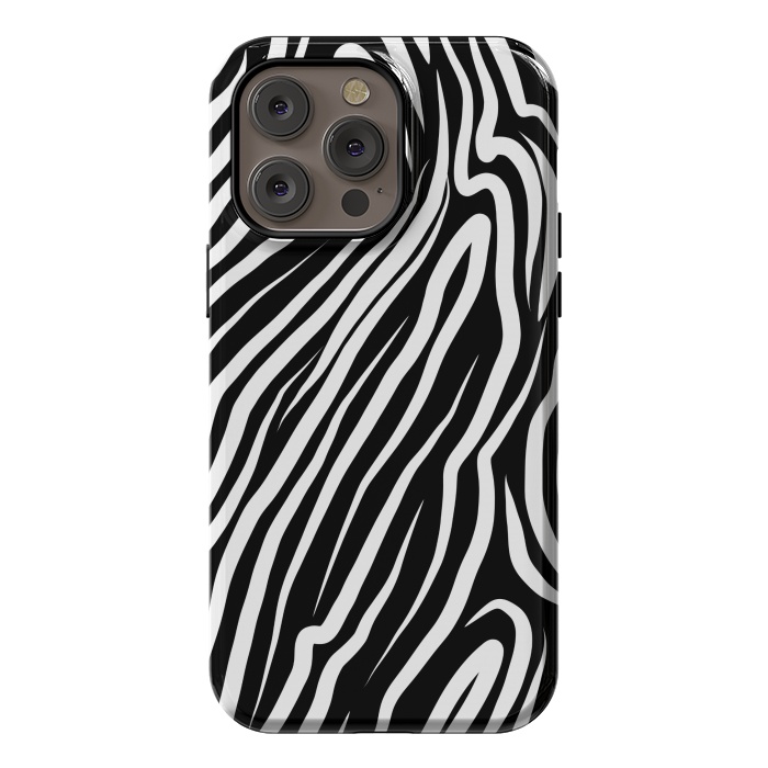 iPhone 14 Pro max StrongFit Zebra work abstract by Josie