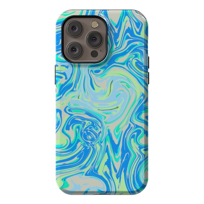 iPhone 14 Pro max StrongFit Blue whirlpool by Josie
