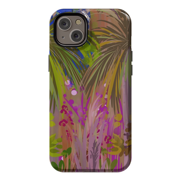 iPhone 14 Plus StrongFit Pink palms by Josie