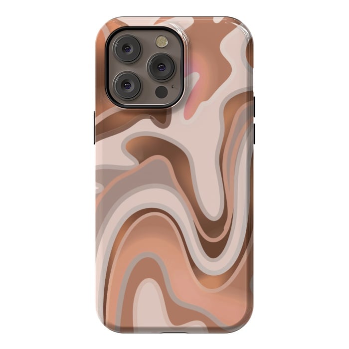 iPhone 14 Pro max StrongFit Chocolate Swirl by Josie