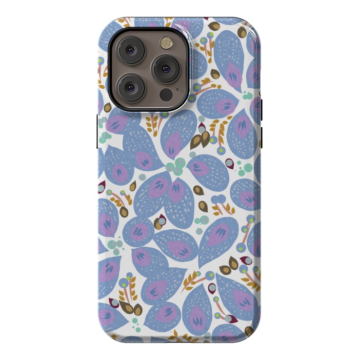 iPhone 14 Pro max StrongFit Paisley Blue by Josie