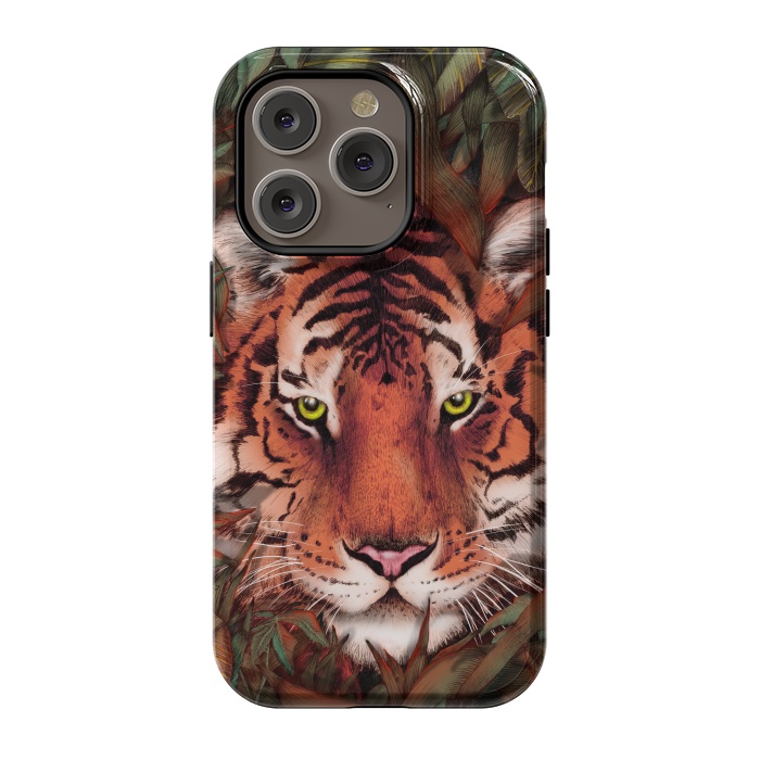 iPhone 14 Pro StrongFit Jungle Tiger Majesty Colour Version by ECMazur 