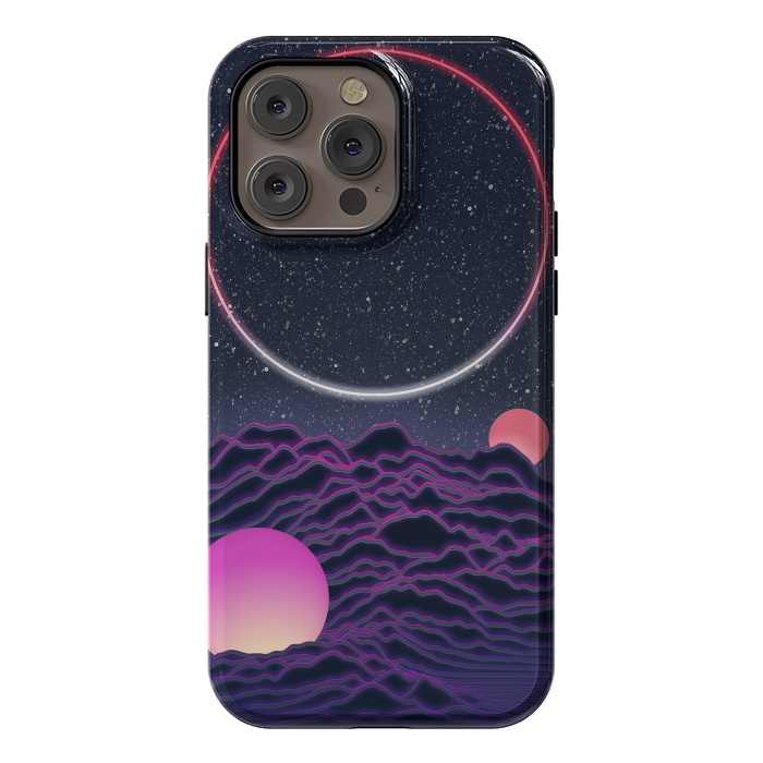 iPhone 14 Pro max StrongFit Neon Moonscape by amini54