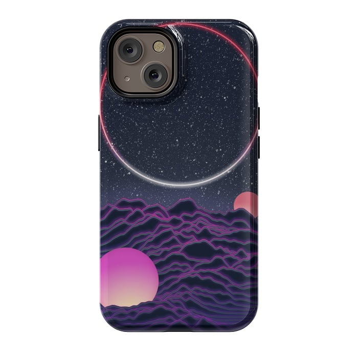 iPhone 14 StrongFit Neon Moonscape by amini54
