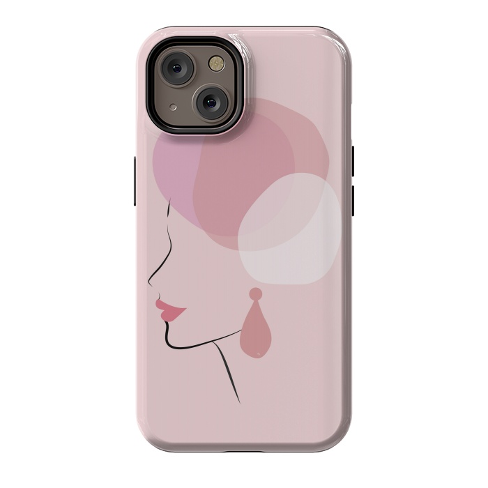 iPhone 14 StrongFit Pink Bubble Lady by Martina