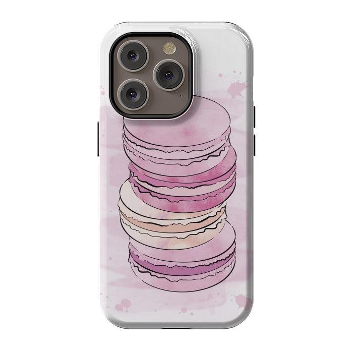 iPhone 14 Pro StrongFit Pink Macarons by Martina