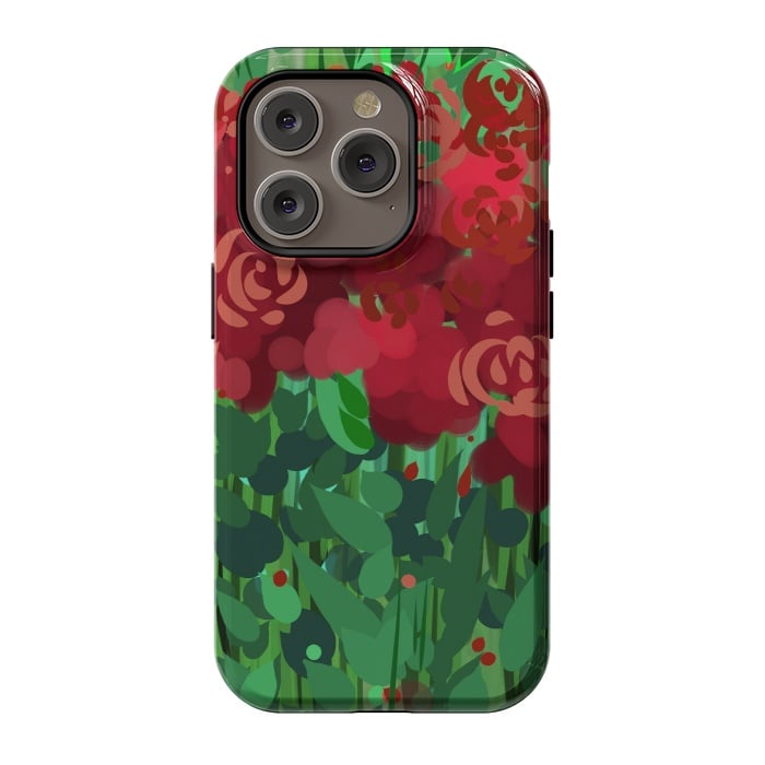 iPhone 14 Pro StrongFit Reddom Roses by Josie