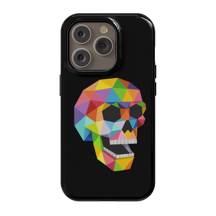 iPhone 14 Pro StrongFit Skull Polygons by Coffee Man