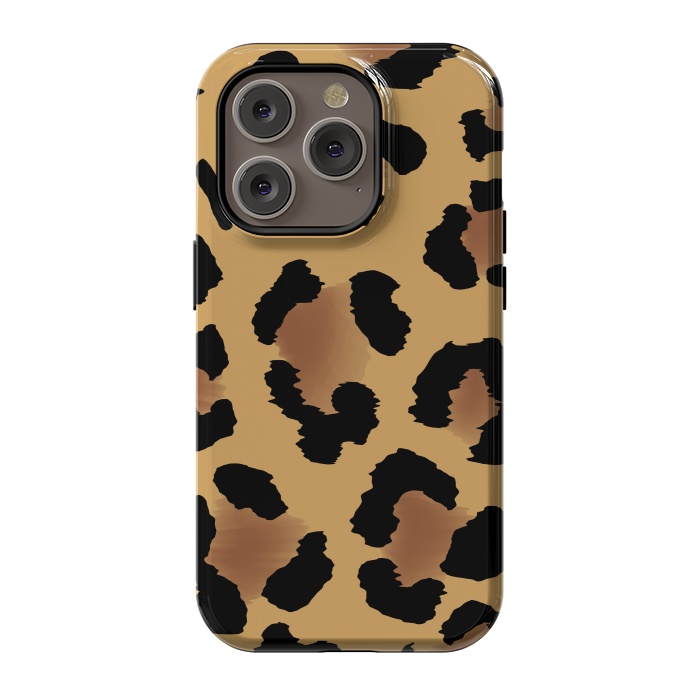 iPhone 14 Pro StrongFit Brown Animal Print by ArtsCase