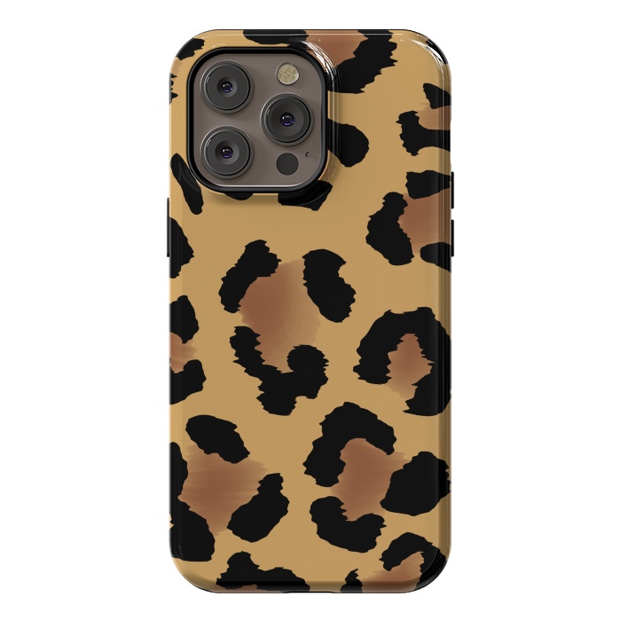 iPhone 14 Pro max StrongFit Brown Animal Print by ArtsCase