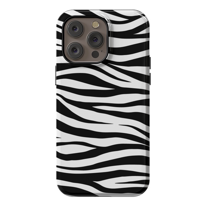 iPhone 14 Pro max StrongFit Zebra Print by ArtsCase