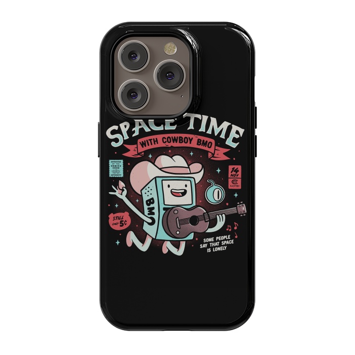 iPhone 14 Pro StrongFit Space Time Cool Robot Cowboy Gift by eduely