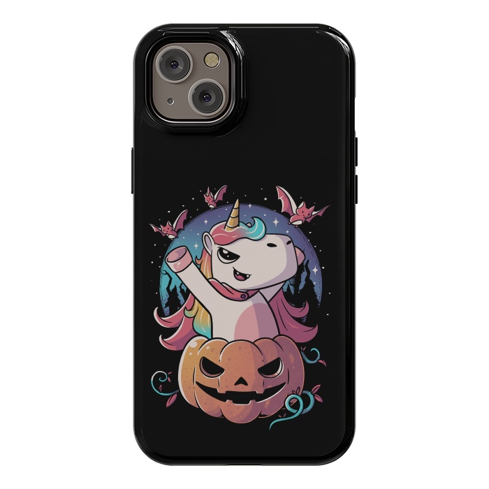 iPhone 14 Plus StrongFit Spooky Unicorn Funny Cute Magic Halloween by eduely