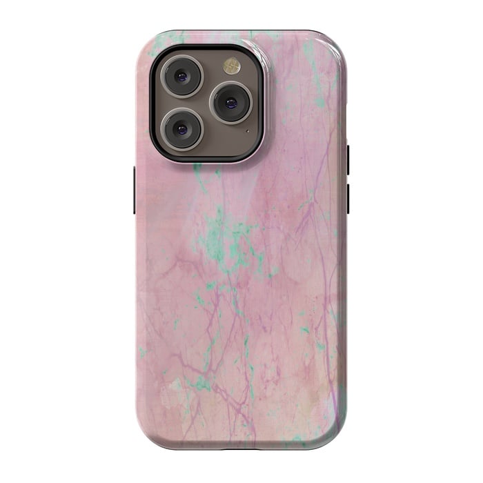 iPhone 14 Pro StrongFit Pink paint marble by Martina