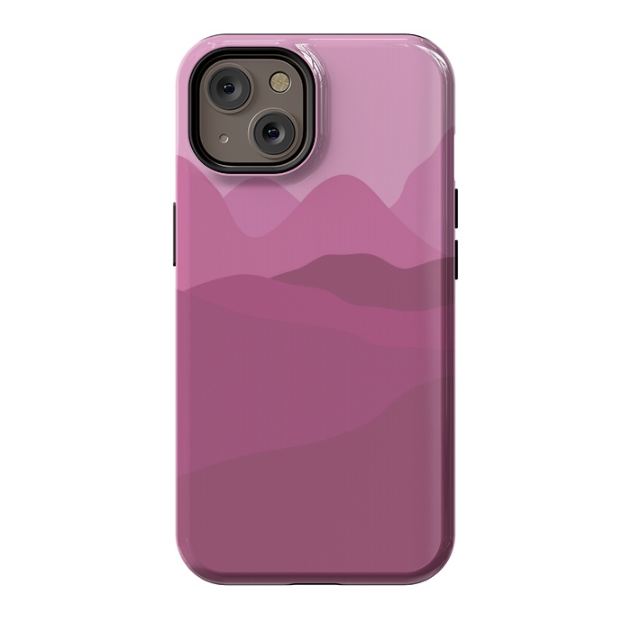 iPhone 14 StrongFit Big Pink Mountains by Martina