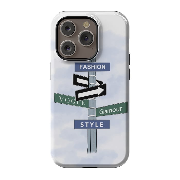 iPhone 14 Pro StrongFit Blue Fashion Sign by Martina