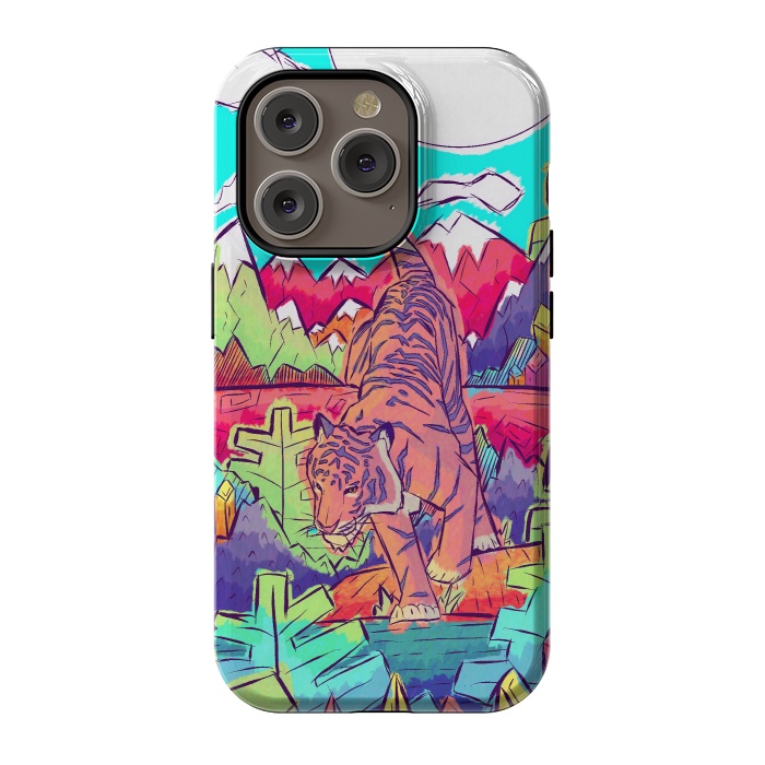 iPhone 14 Pro StrongFit Tiger walk by Steve Wade (Swade)