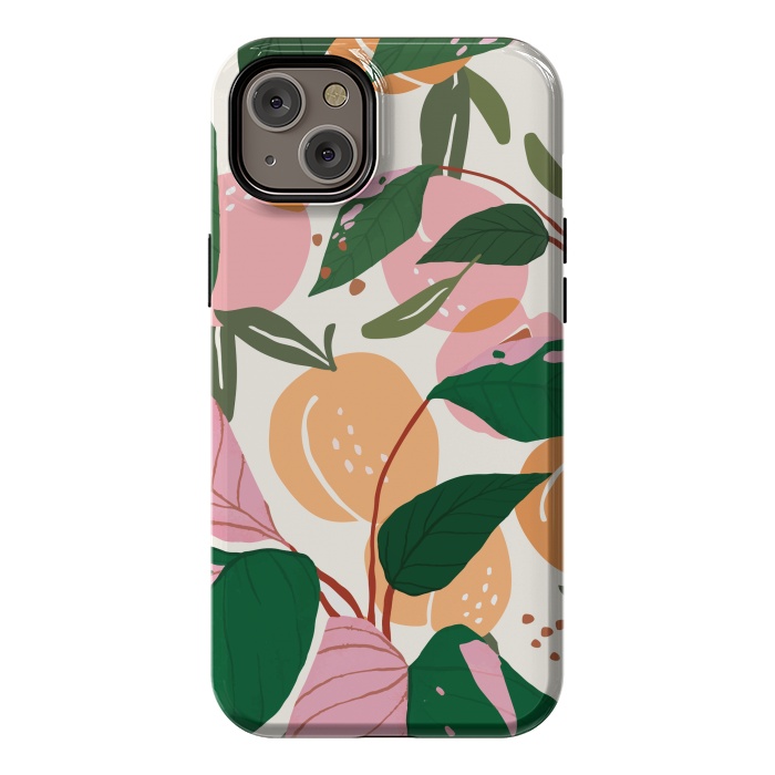 iPhone 14 Plus StrongFit The Peach Garden by Uma Prabhakar Gokhale