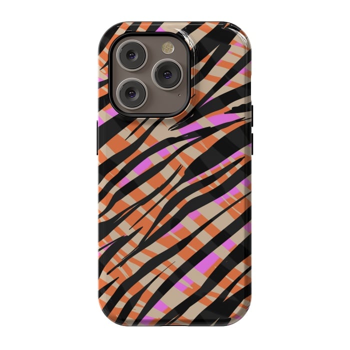 iPhone 14 Pro StrongFit Tiger skin by Laura Grant