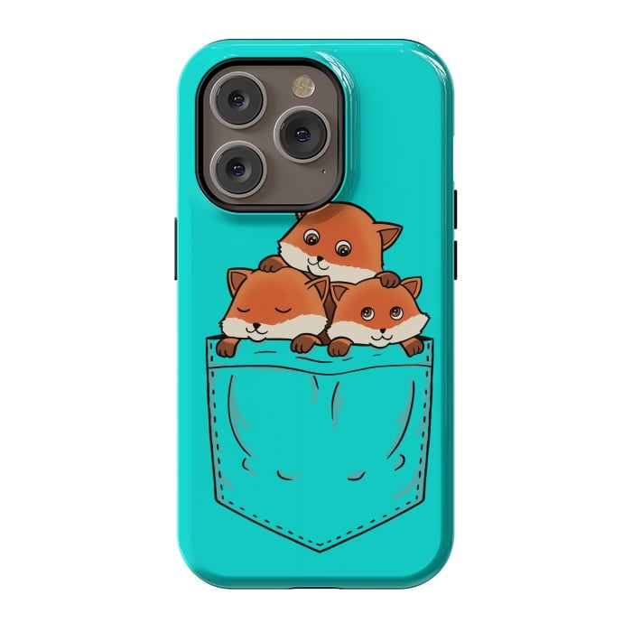 iPhone 14 Pro StrongFit Fox Pocket by Coffee Man
