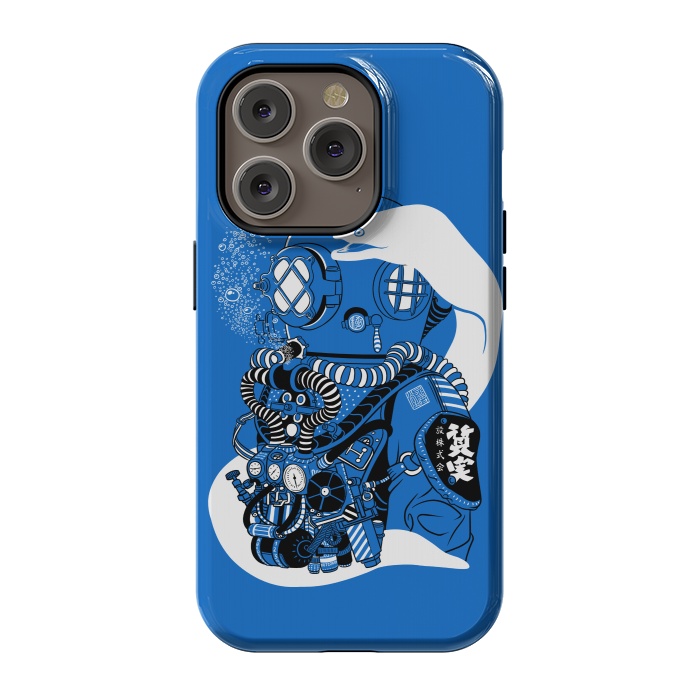 iPhone 14 Pro StrongFit Steampunk scuba diving suit by Alberto