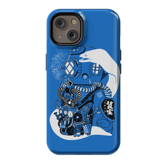 iPhone 14 StrongFit Steampunk scuba diving suit by Alberto