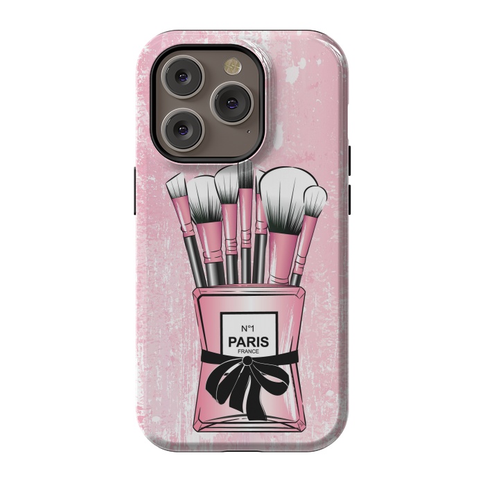iPhone 14 Pro StrongFit Pink Paris Brushes by Martina