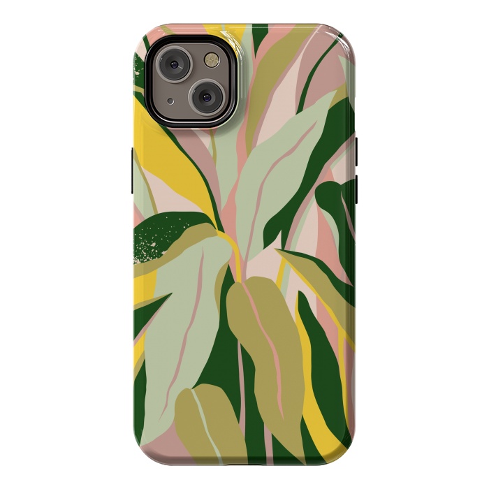 iPhone 14 Plus StrongFit Tropical Matisse Houseplant by Uma Prabhakar Gokhale