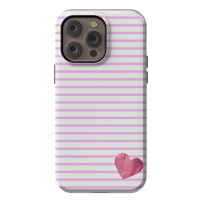 iPhone 14 Pro max StrongFit LITTLE PINK HEART by Monika Strigel
