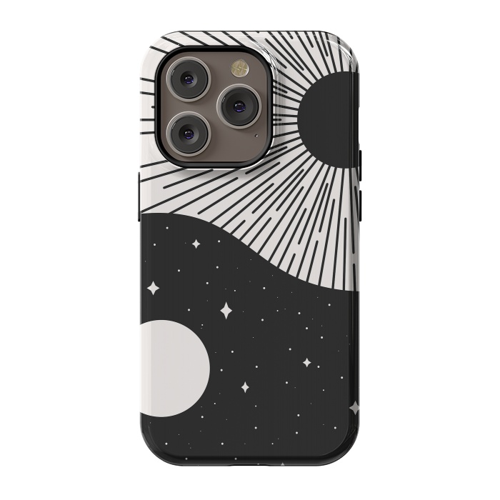 iPhone 14 Pro StrongFit Yin Yang Black - Sun & Moon by ArtPrInk