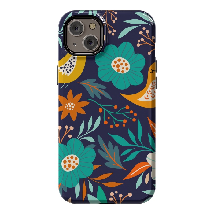 iPhone 14 Plus StrongFit Bird With Flowers by ArtsCase